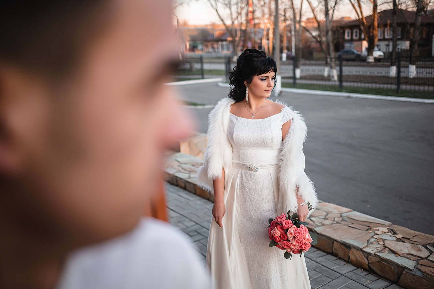 свадьба, свадебная фотосессия, жених, невеста, жених и невеста, свадебный букет, белое платье, счастье, любовь, Владимир Васильев