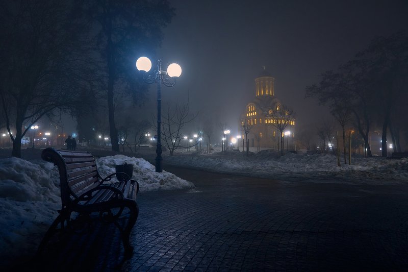 Вечерний сквер... фото превью