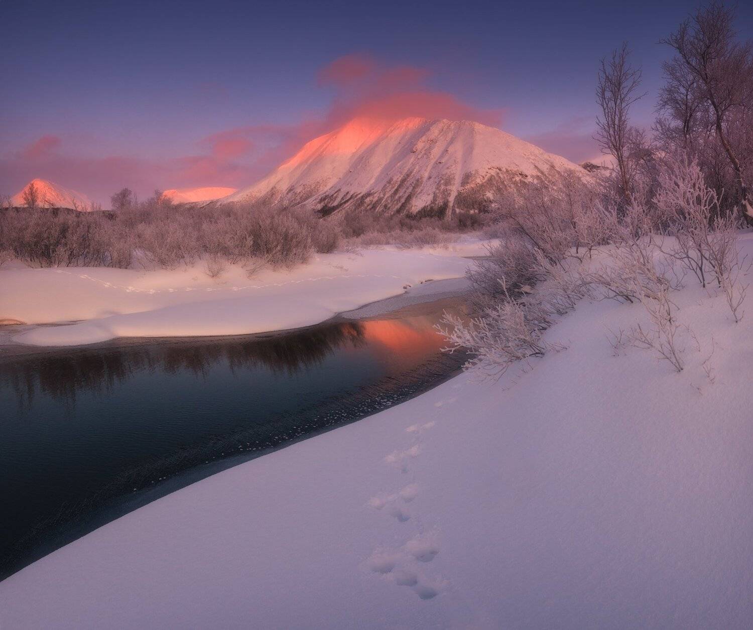 пейзаж,хибины,россия,горы,рассвет,свет,зима,кольский,север, Виталий Истомин