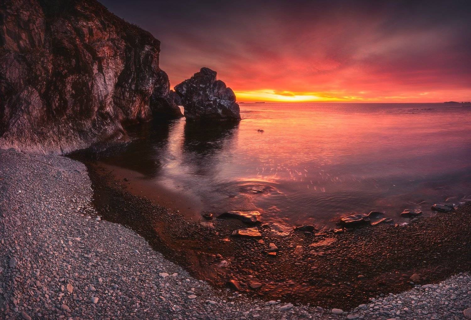 утро, море, скалы, Андрей Кровлин