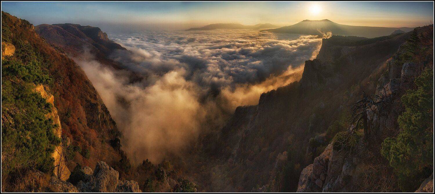 крым, демерджи, вечер, горы, облака, панорама, АНАТОЛИЙ ДОВЫДЕНКО