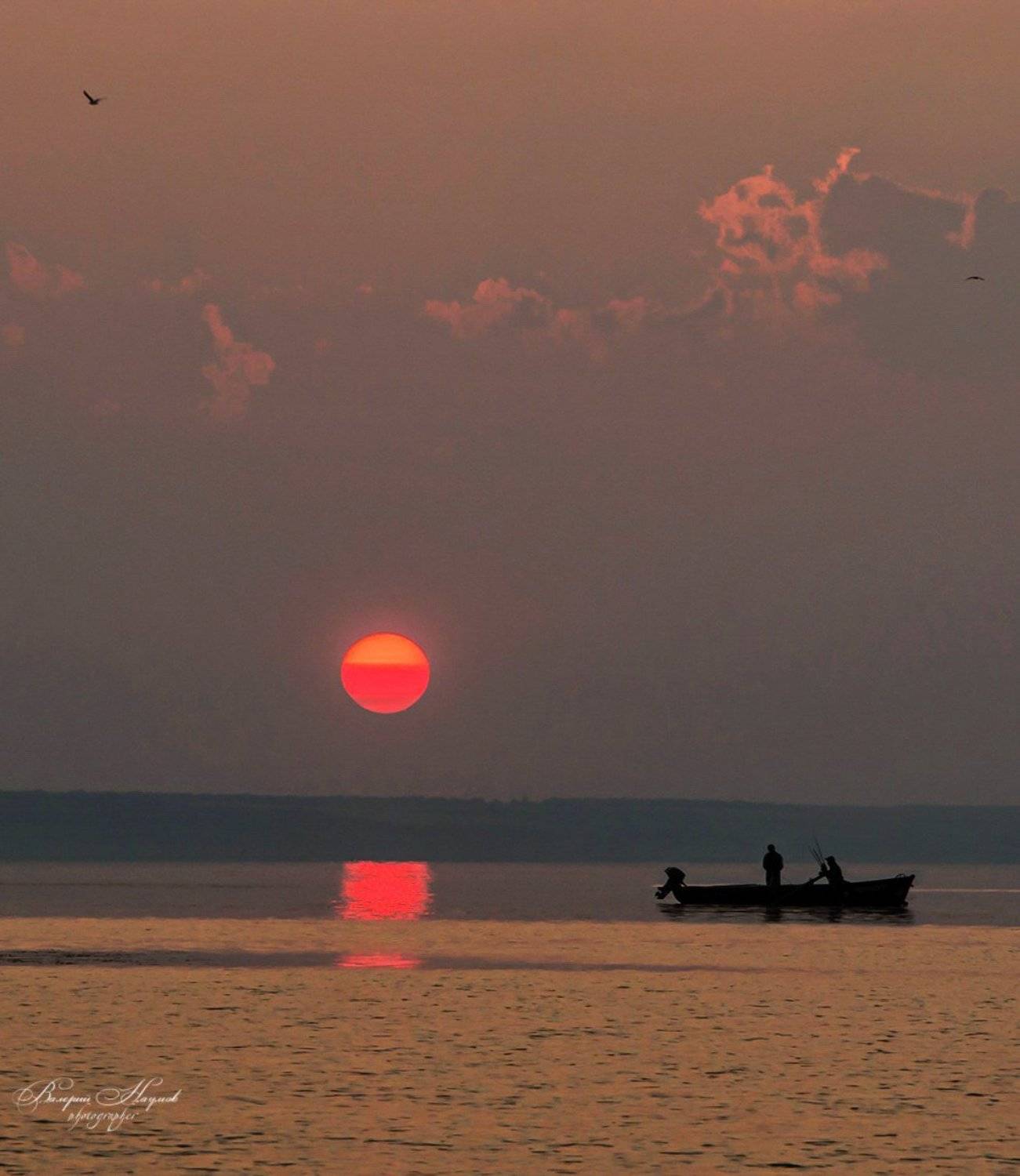 утро, рассвет, восход, днепр, рыбалка, Валерий Наумов