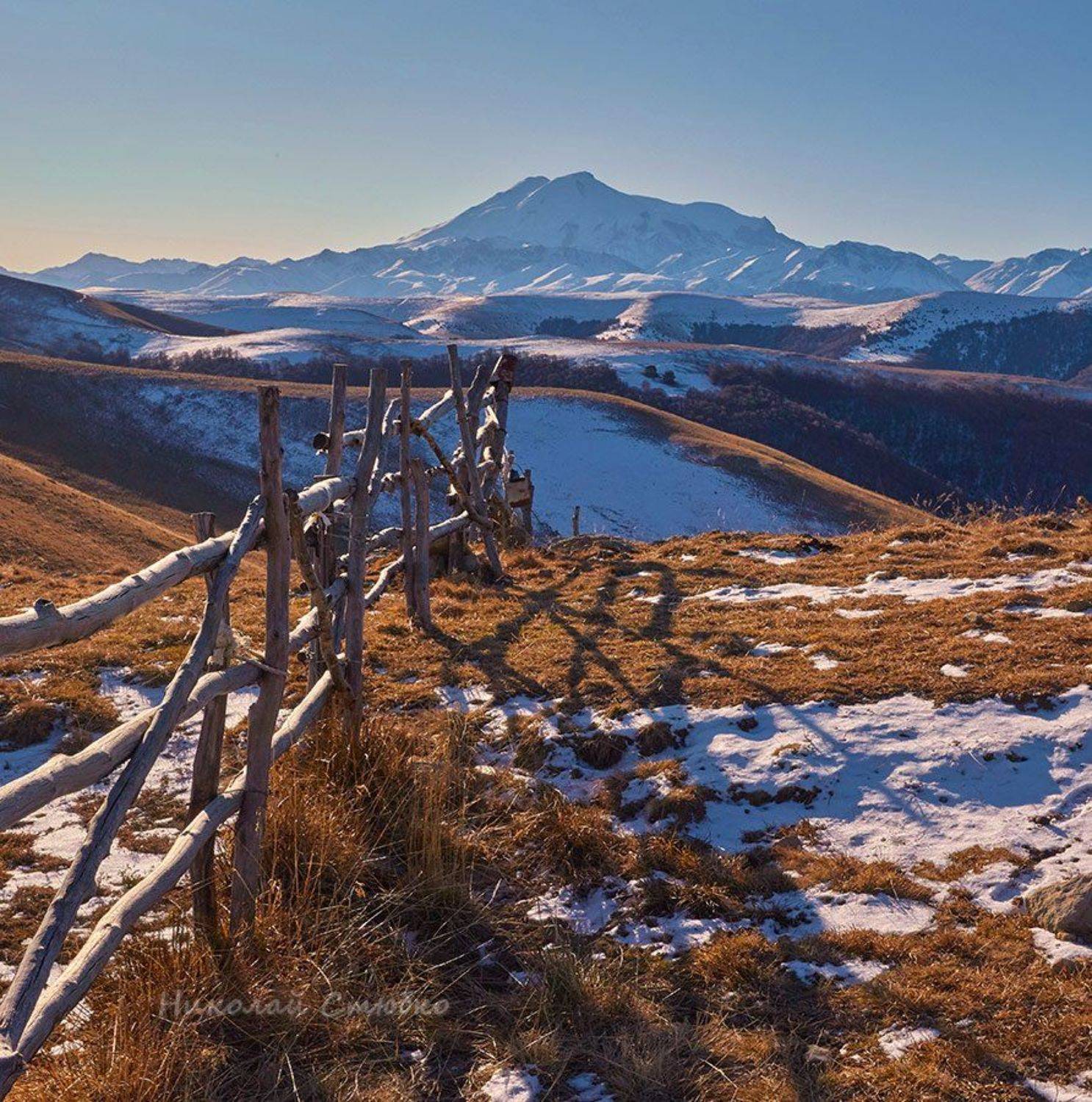 кавказ горы эльбрус снег зима, Николай Стюбко