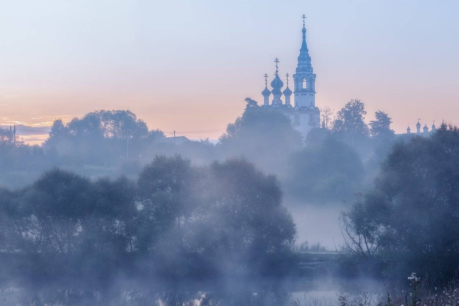 природа, пейзаж, рассвет, туман, Валищево, landscape, Мартыненко Дмитрий