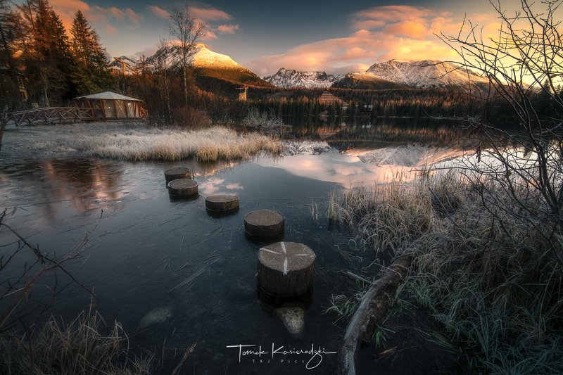 #slovakia #lake #tatry #tatra #mountains #winter #snow #reflection #reflections #landscape Morning at Strbske Pleso фото превью