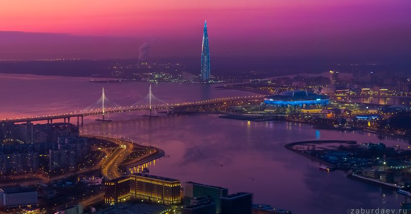 россия, петербург, вечер, закат, осень Новый Петербург фото превью