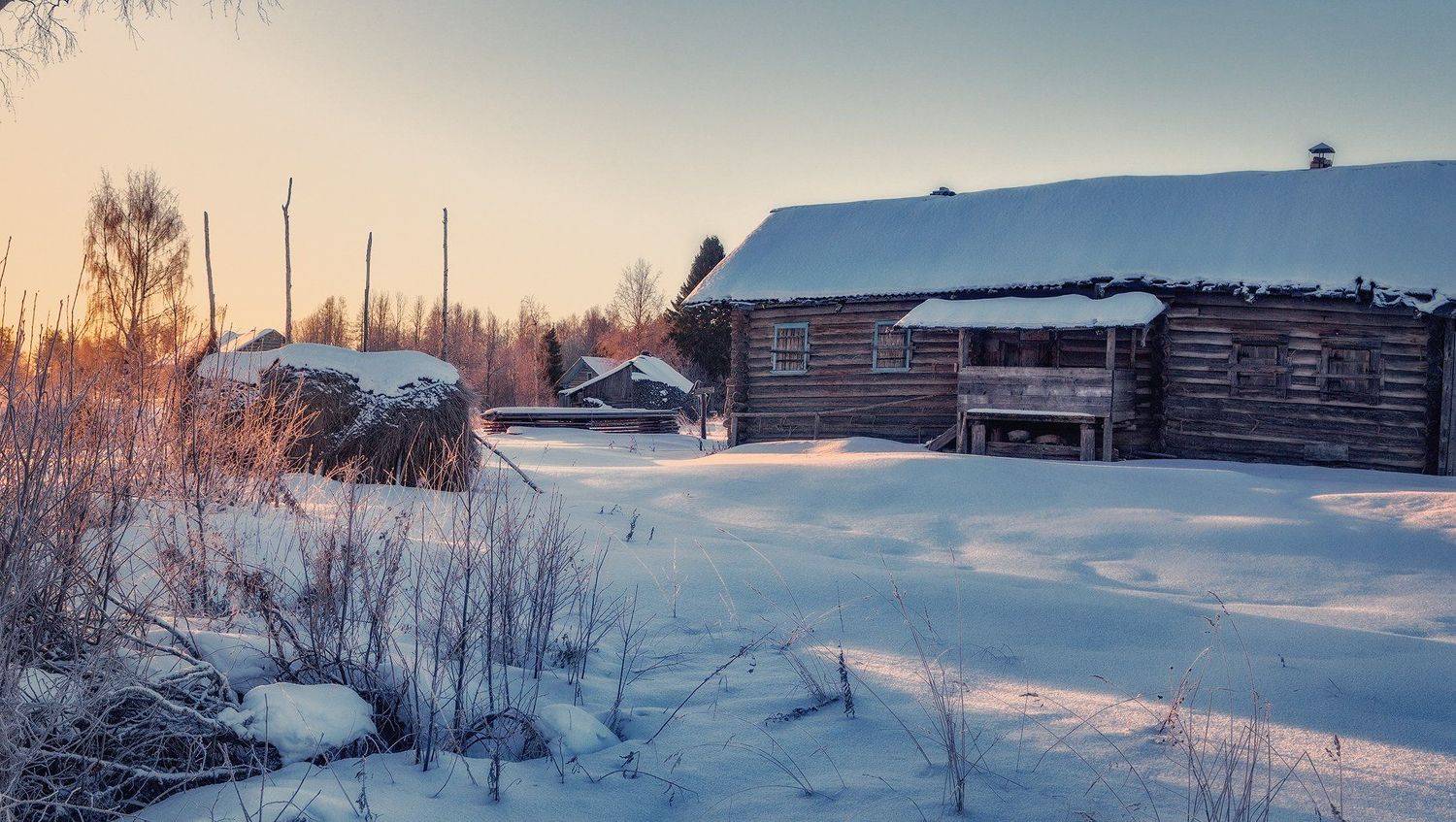кенозерье, зима, снег, деревня, Владимир Липецких