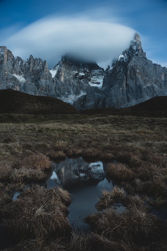 горы, альпы, доломиты, закат, mountains, alps, dolomites, sunset  фото превью