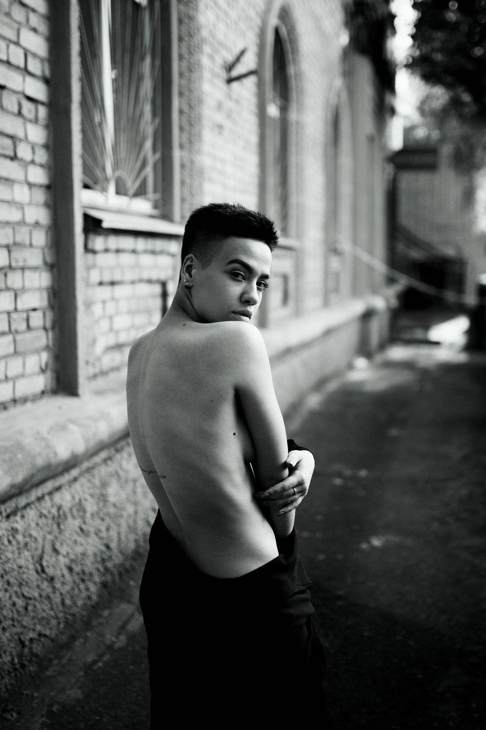 черно-белое, портрет, улица, Сергей Федив