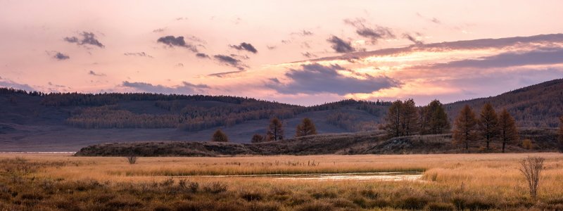горы, алтай, горный алтай, ник васильев, красота, вода, озеро джангысколь, солнце, панорама, вечер, закат, урочище ештыкёль, северо-чуйский хребет Палитра рассвета. фото превью
