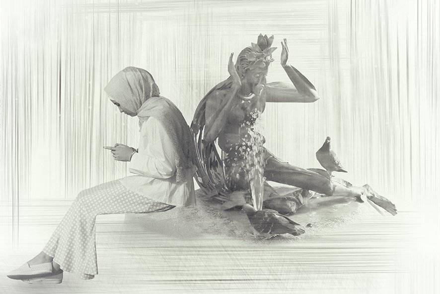 Сцена у фонтана. Автор: T. Bondarenko , T. Bondarenko