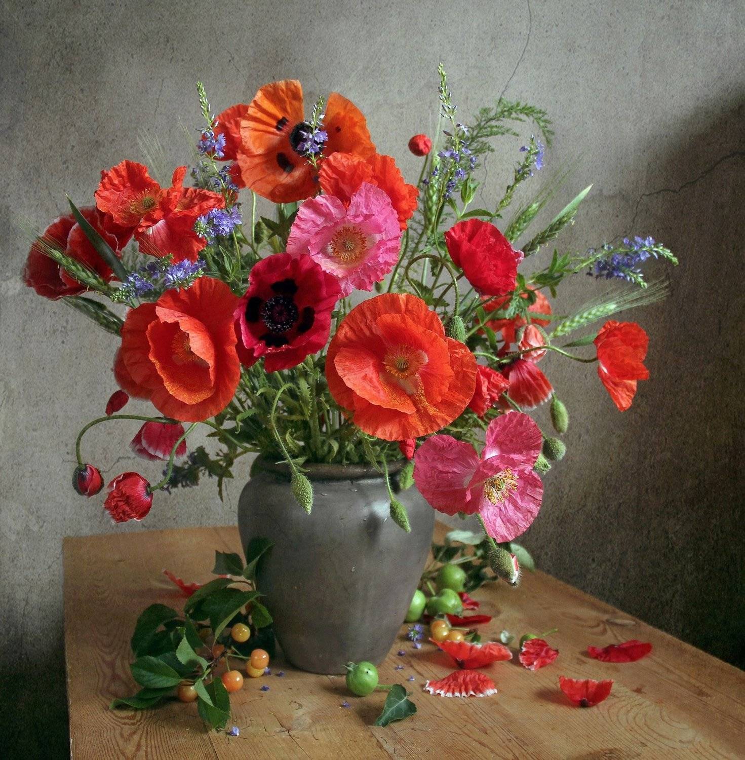 лето,  цветы,маки, натюрморт, марина филатова, Марина Филатова