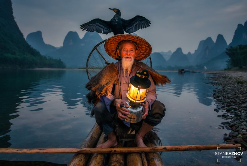 рыбак, китай, china Однвжды на берегах реки Ли фото превью