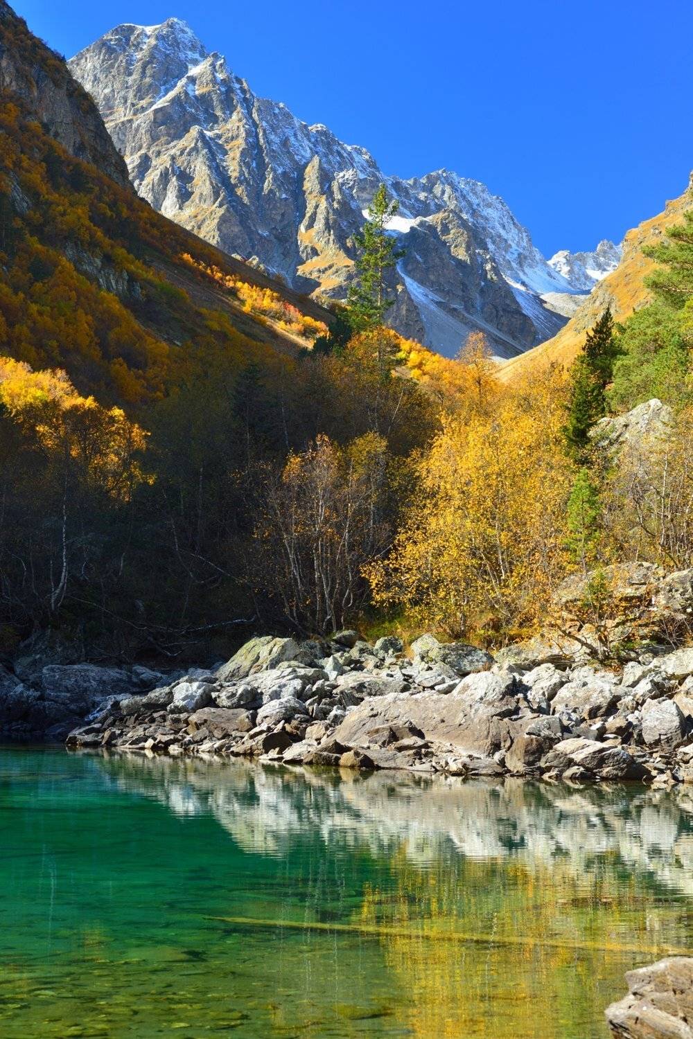 горы кавказ осень лес озеро, Александр Жарников