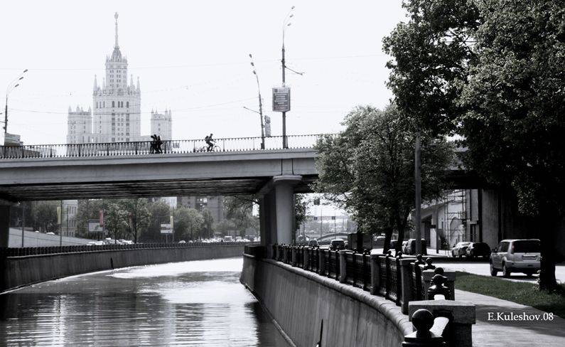 город,москва,улицы,утро,высотка, мост, яуза,кулешов, Кулешов Евгений