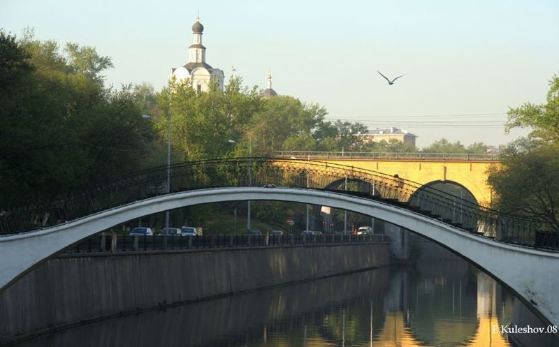 город,утро,москва,яуза,монастырь, церковь,кулешов,андронников Утро на Яузе... фото превью