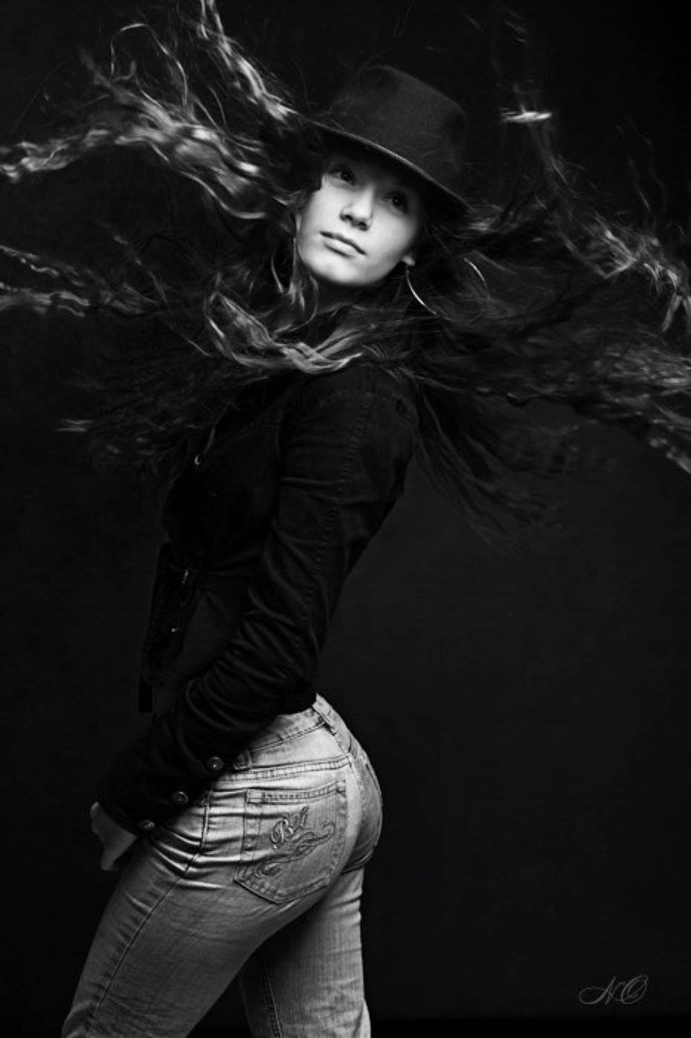 девушка, волосы, полет, NO