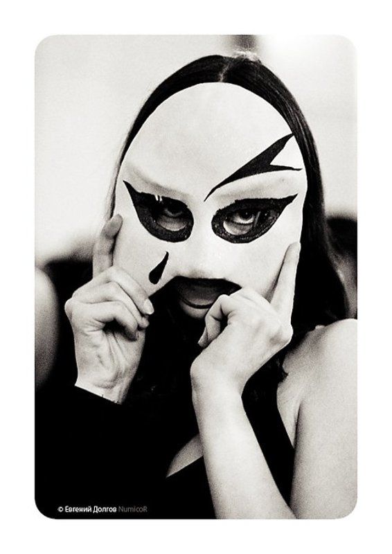 театр, портрет, девушка, маска лица театра... фото превью