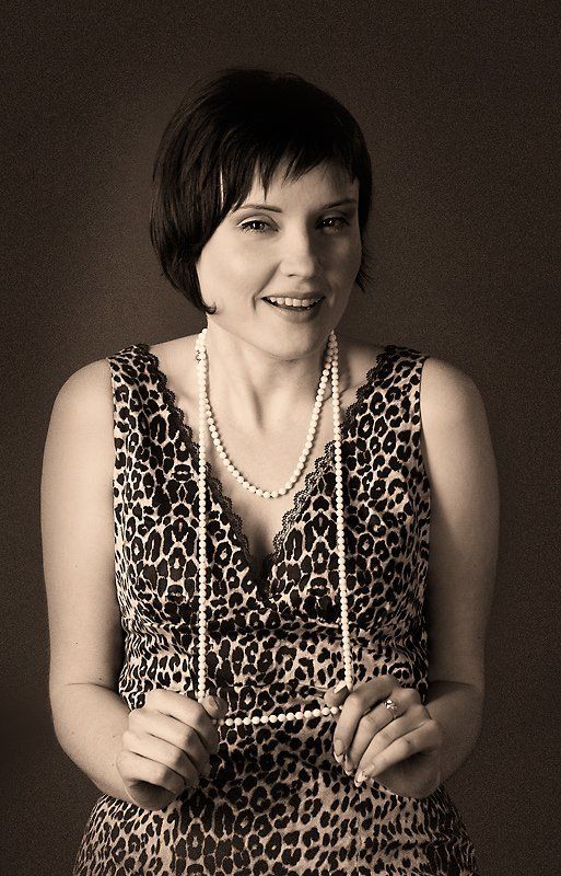 женский портрет девушка бусы Настя [2] фото превью