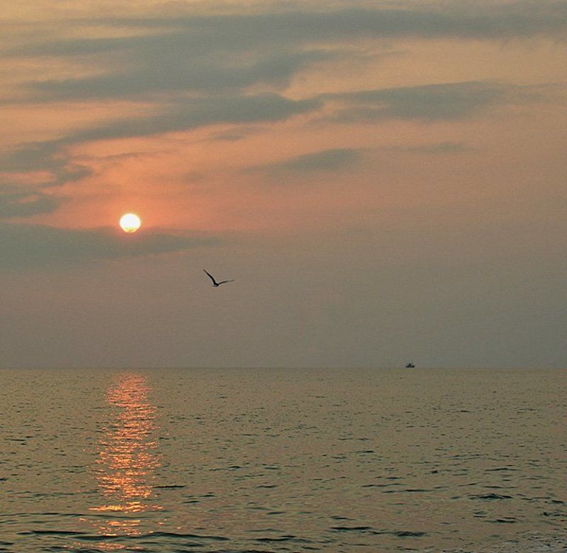 море,закат,вечер Вечер над морем фото превью