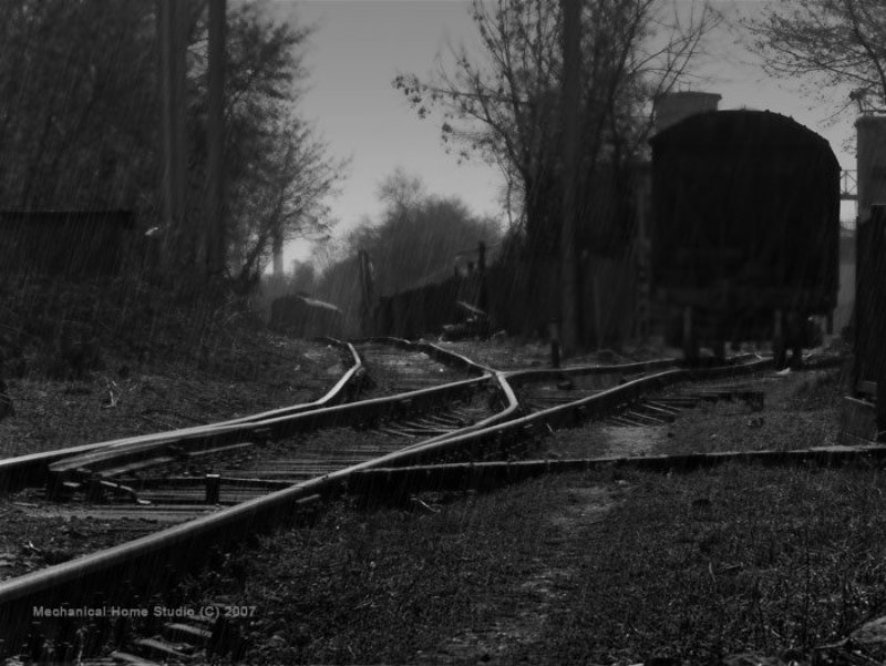 железая дорога, промзона ... фото превью