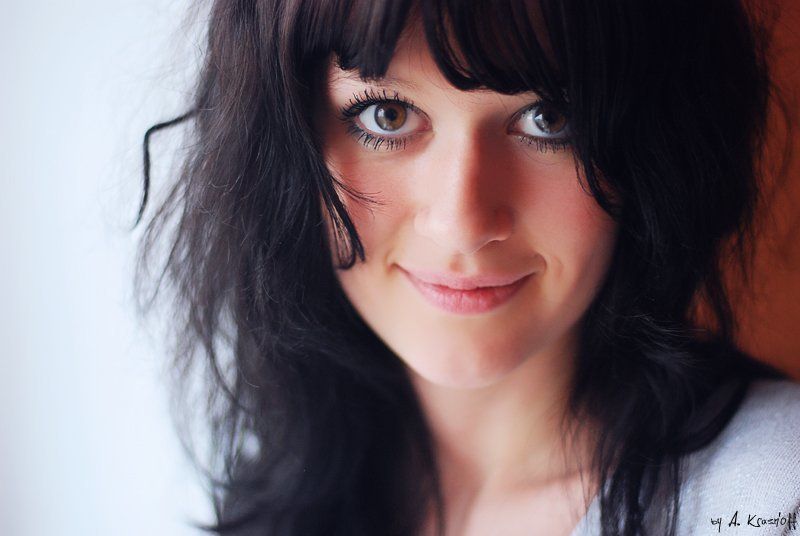 девушка, портрет, улыбка, взгляд портрет любимой.... фото превью