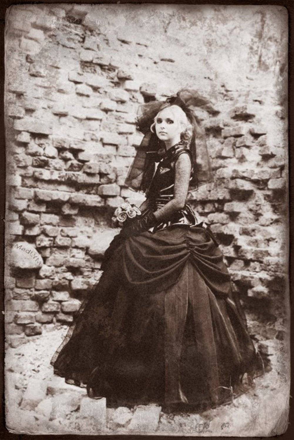 старинное фото, состаривание, old-time photo, портрет, девушка, MadLYM