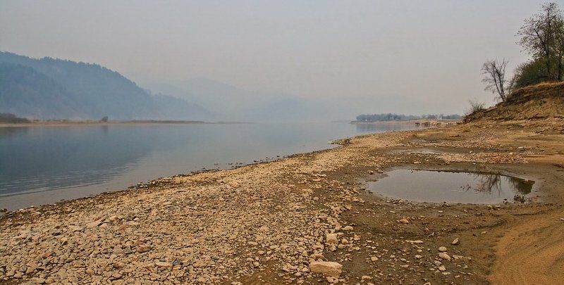 бурятия, река, селенга, дым, лесной, пожар К сожалению НЕ туман фото превью