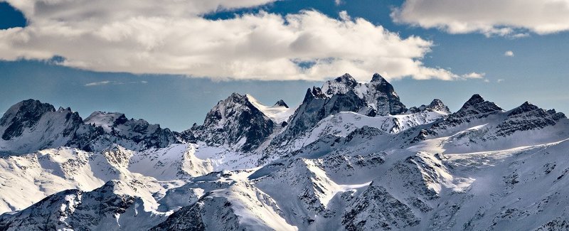 горы, облака, кавказ Ушба фото превью