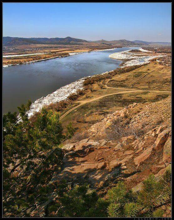 река, селенга, весна, горы, бурятия, Игорь Глушко