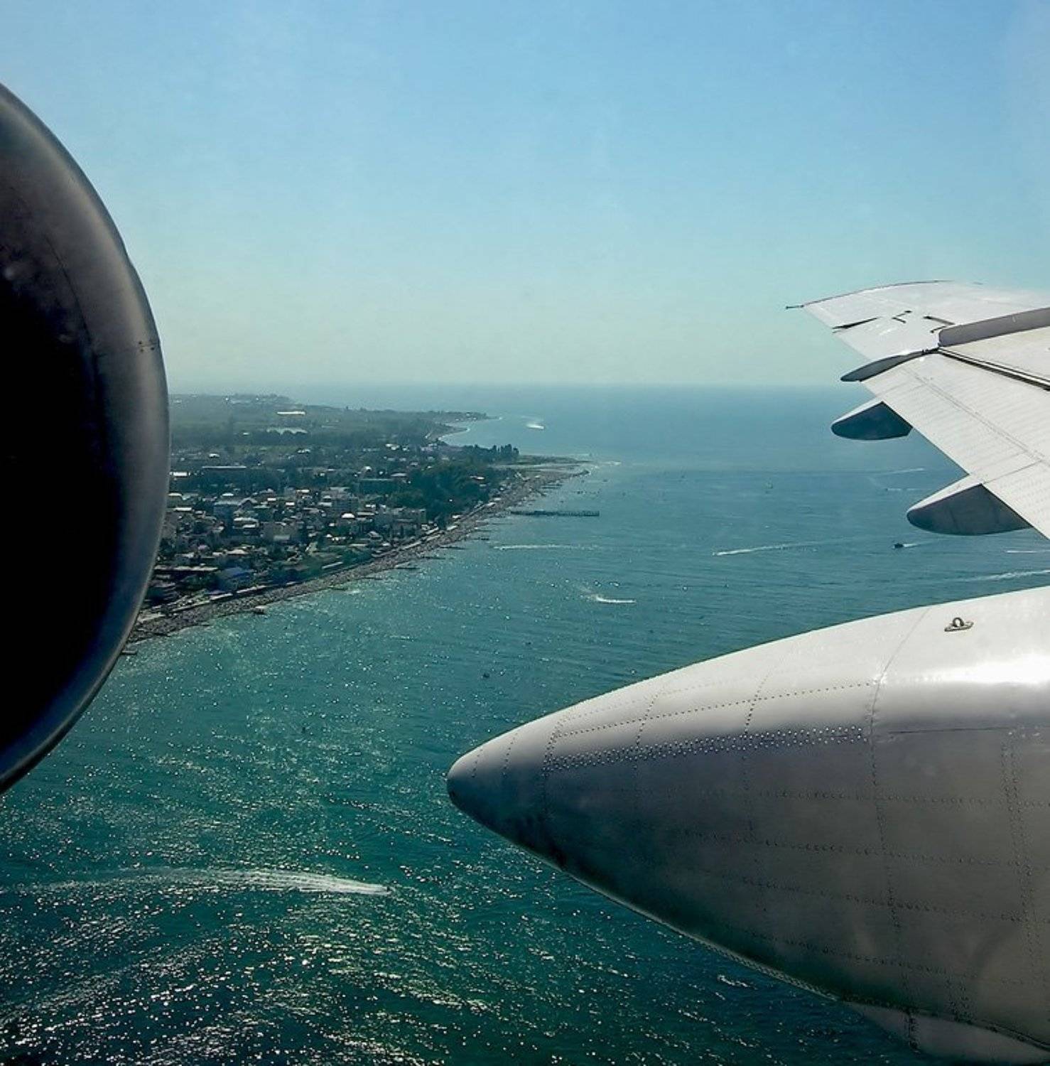 море, берег, самолет, Tatiana Rozanova