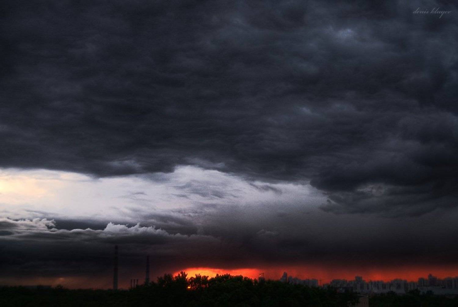 москва, город, закат, тучи, клюев, Денис Клюев