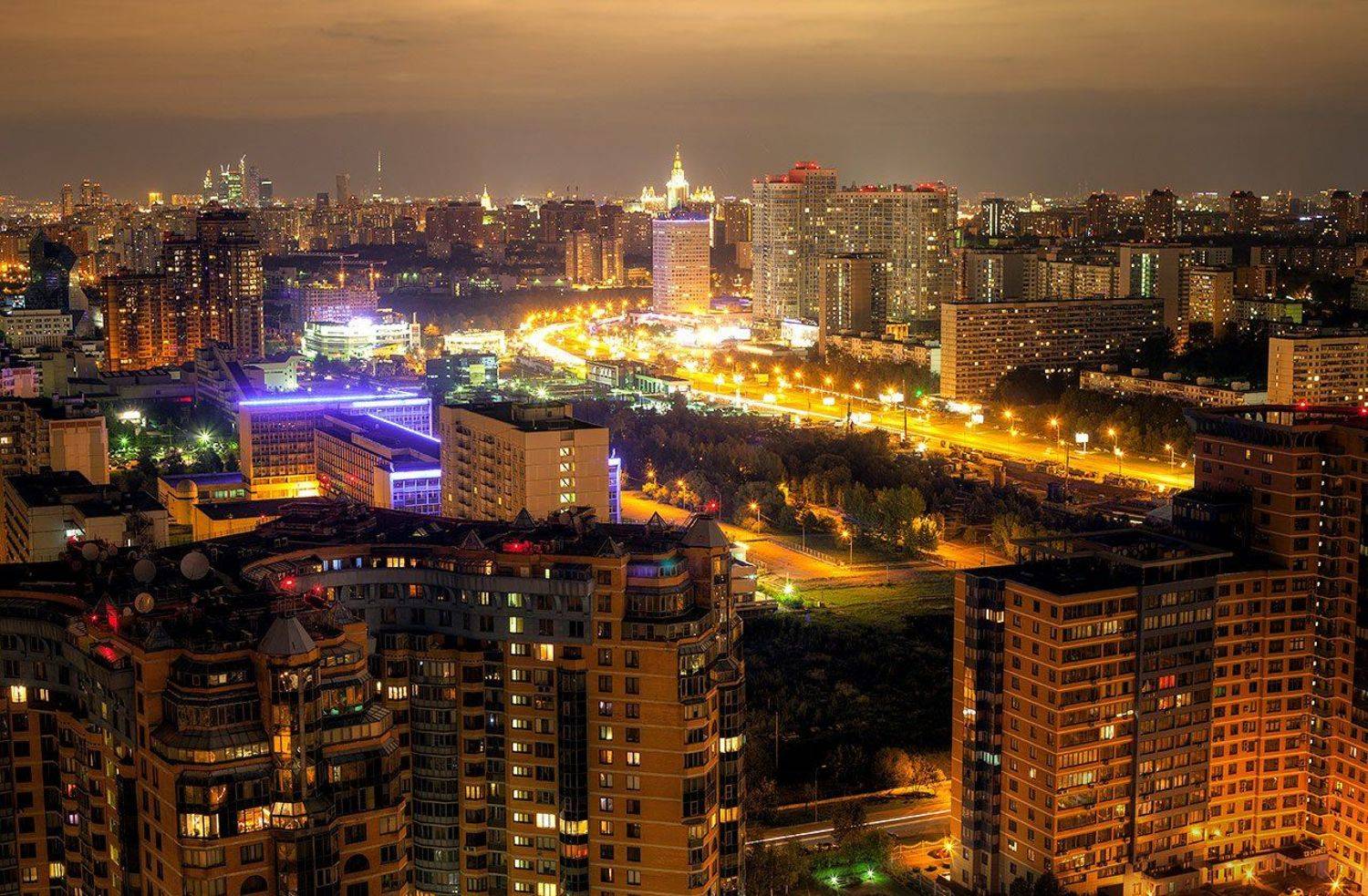 москва, крыша, крыши, вернадского, тропарёво, корона, миракс, город, ночь, Kremchik