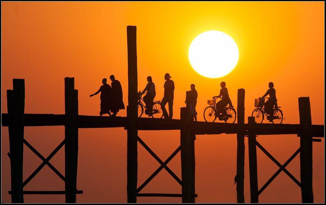 бирма, мандалай, мост, \"у, бейн\", Yury Pustovoy