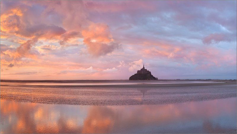 mont-saint-michel, мон-сен-мишель Карамельный рассвет... фото превью