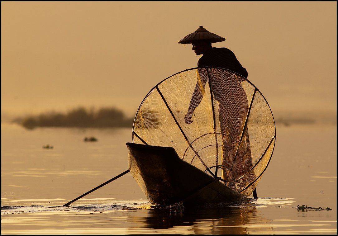 бирма, рыбак, озеро, инле, Yury Pustovoy