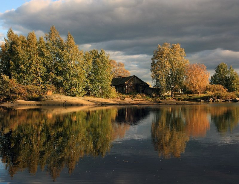 Деревенская осень фото превью