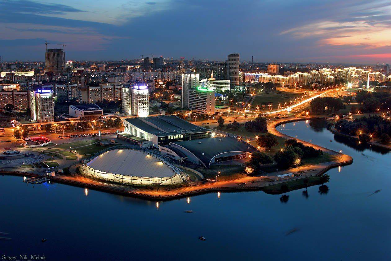 беларусь, город, минск, ночь, закат, река, city, Melnik-oy Serg-N-