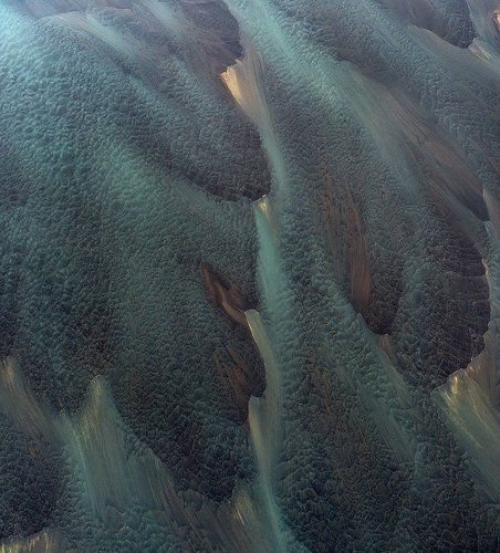 Ethereal pattern of the real river