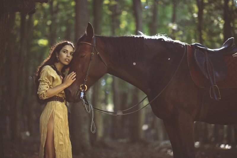 модель, ехо, грози, девушка, конь Ехо Грози фото превью