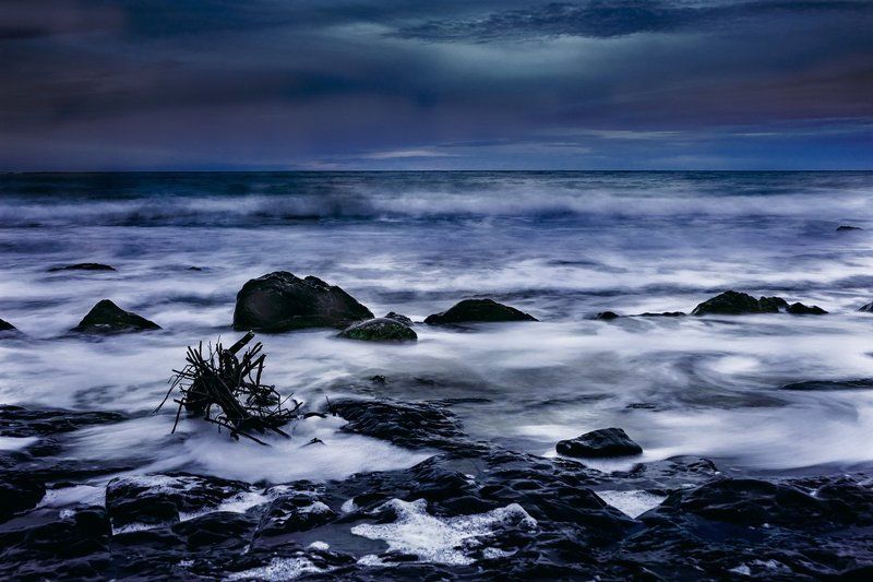 Black sea. Sunset. фото превью