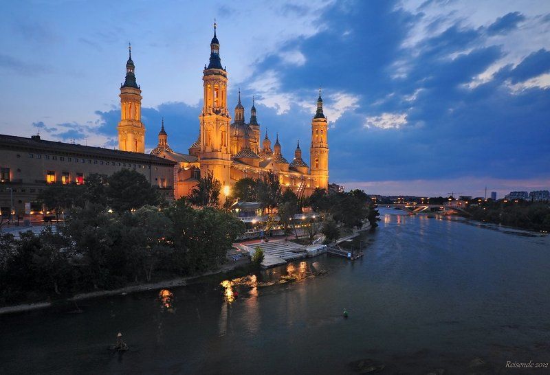 испания, арагон, сарагоса, basilica, , pilar, ночь Basilica del Pilar. Ночь фото превью