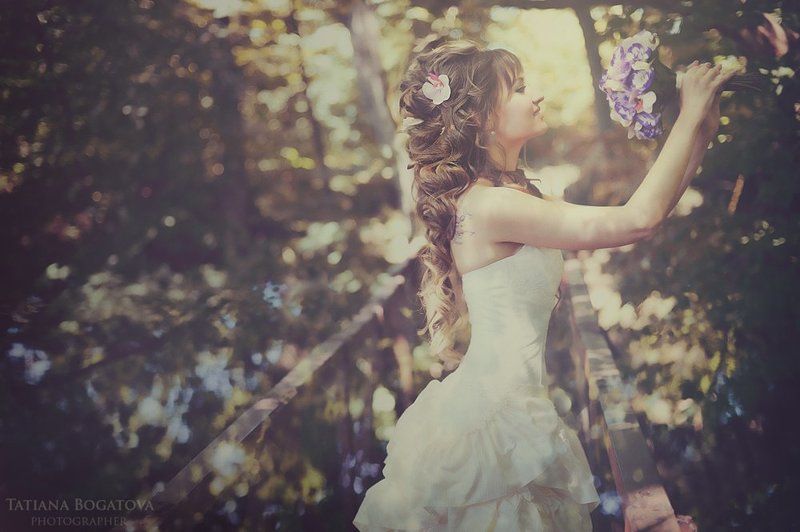 свадьба, природа, жених и невеста.  фото превью