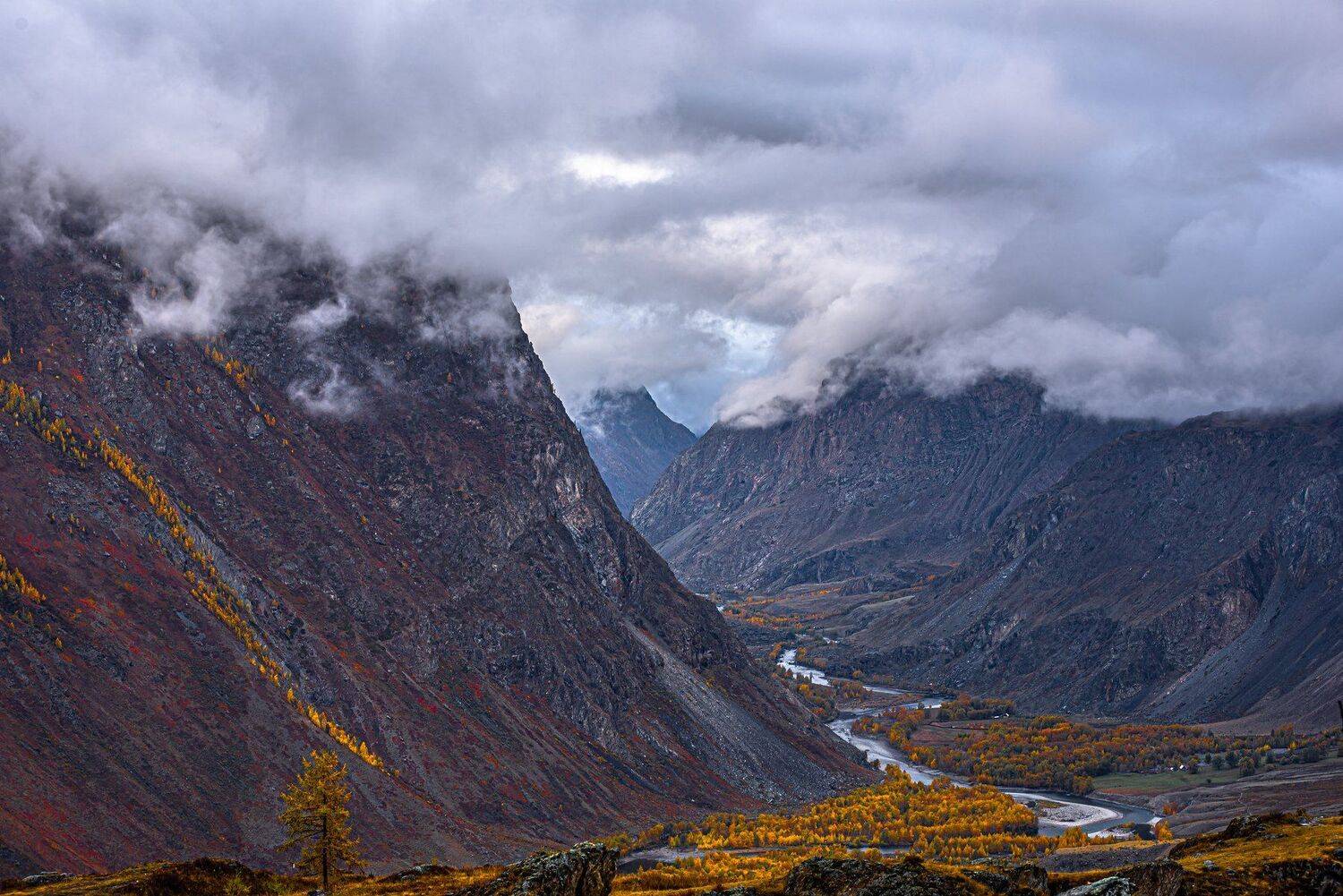 горы. осень. алтай., Евгений Дроботенко