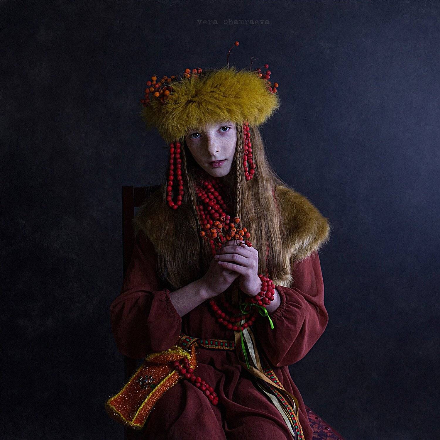 детский портет рябиновые бусы вера шамраева, Вера Шамраева