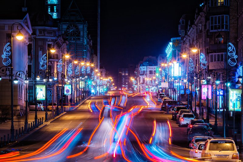 Огни вечернего города V фото превью