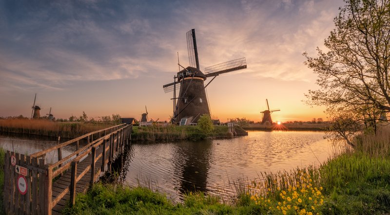 голландия, netherlands Утро в голландской деревне фото превью