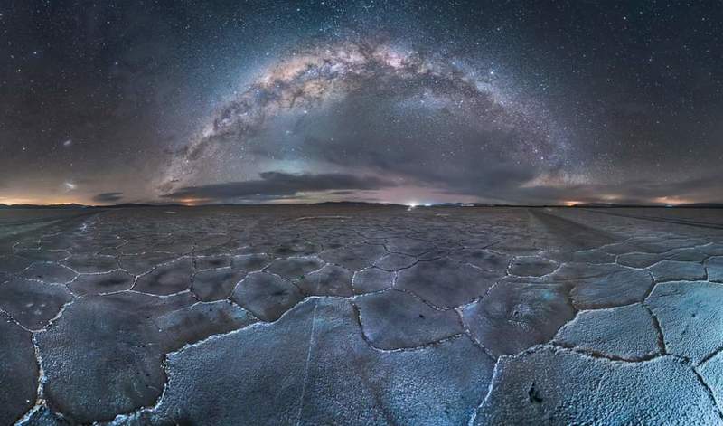 milky way salines mountain jujuy stars  фото превью
