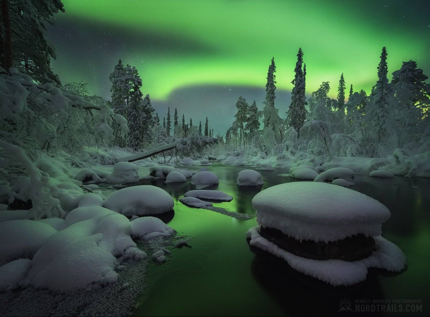 кольский, кольский полуостров, мурманск, зима, северное сияние, полярное сияние, север, Сергей Королев