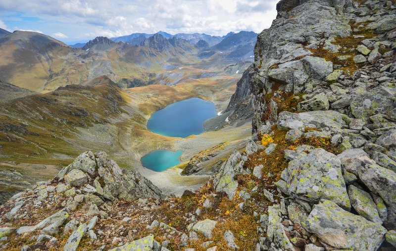 горы, перевал,озера Лазурь фото превью